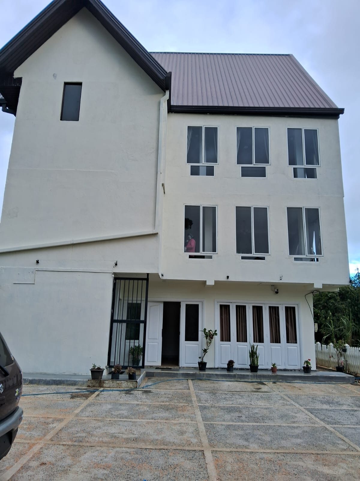 House front with fence